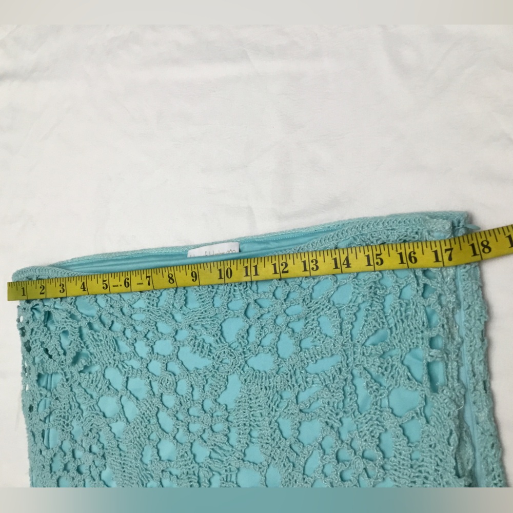 House of Harlow 1960 Aqua Crochet Maxi Dress - Picture 12 of 14